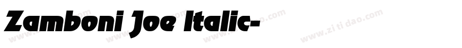 Zamboni Joe Italic字体转换